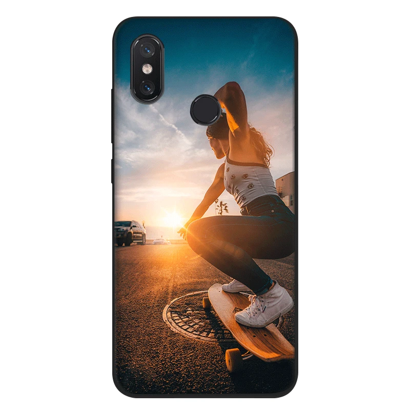 Black TPU Silicone Case Cover for Xiaomi Redmi 4A 4X 5 5A Plus 6A 6 Pro S2 Sport skate board Cases | Мобильные телефоны и