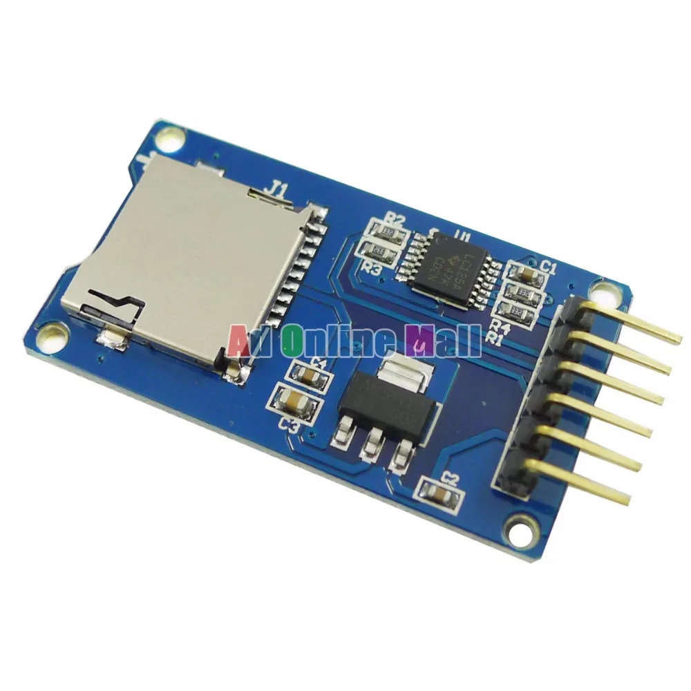 10 шт./лот Micro SD карта адаптер SPI интерфейс Мини TF Карта Чтение модуль записи с чипом