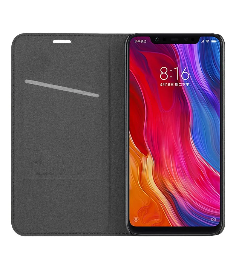100% оригинал Xiaomi Redmi Note 7 чехол флип искусственная кожа Бизнес Серия подставка для