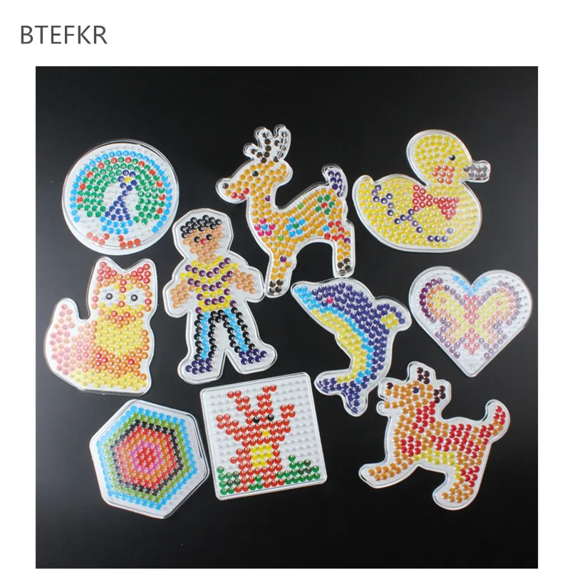 5 мм 3D пазл шаблоны для пегборда Hama бусины игрушки Perler обучающие детей ручной