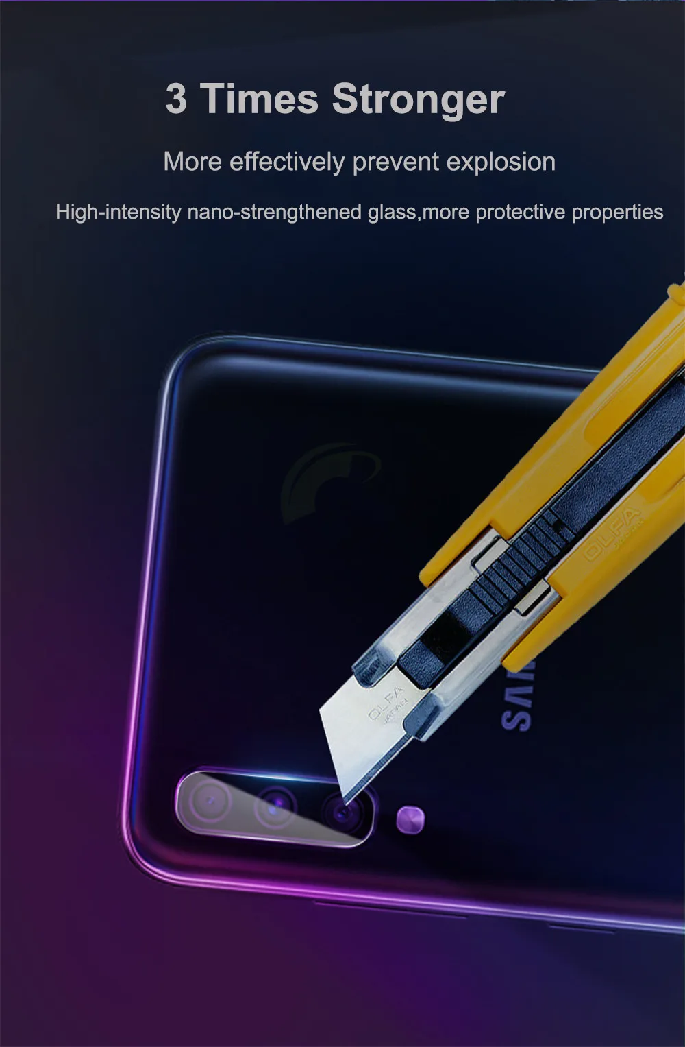 2 шт закаленное стекло для samsung Galaxy A40 задняя камера объектив прозрачная защитная пленка протектор экрана для samsung A60 A70 стекло