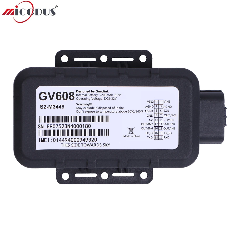 GPS трекер GV608 автомобильный водонепроницаемый 5200 мАч 8 32 В|vehicle tracking device|tracking