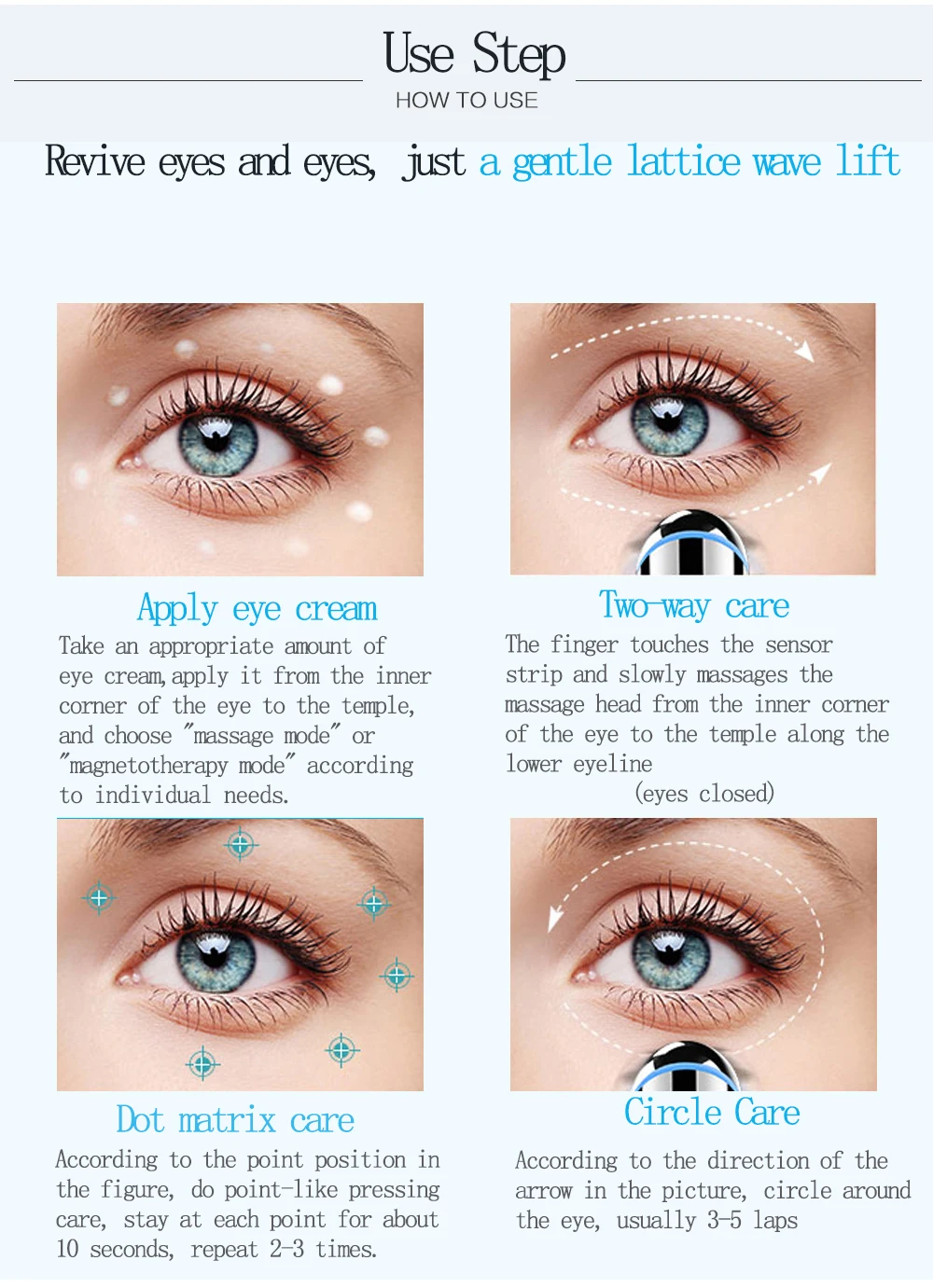 LSHOW beauty Электрический Соник с подогревом, массажер для глаз, палочка, перезаряжаемый ролик для массажа лица, палочка для устранения скручивания, машина для ухода за глазами