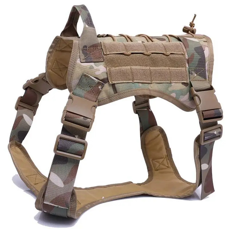 

Hunting Molle Vest Dogs Vest Carrier Bag for Walking Hiking Hunting M-XL Tactical Military Service Dog Vest Camouflage
