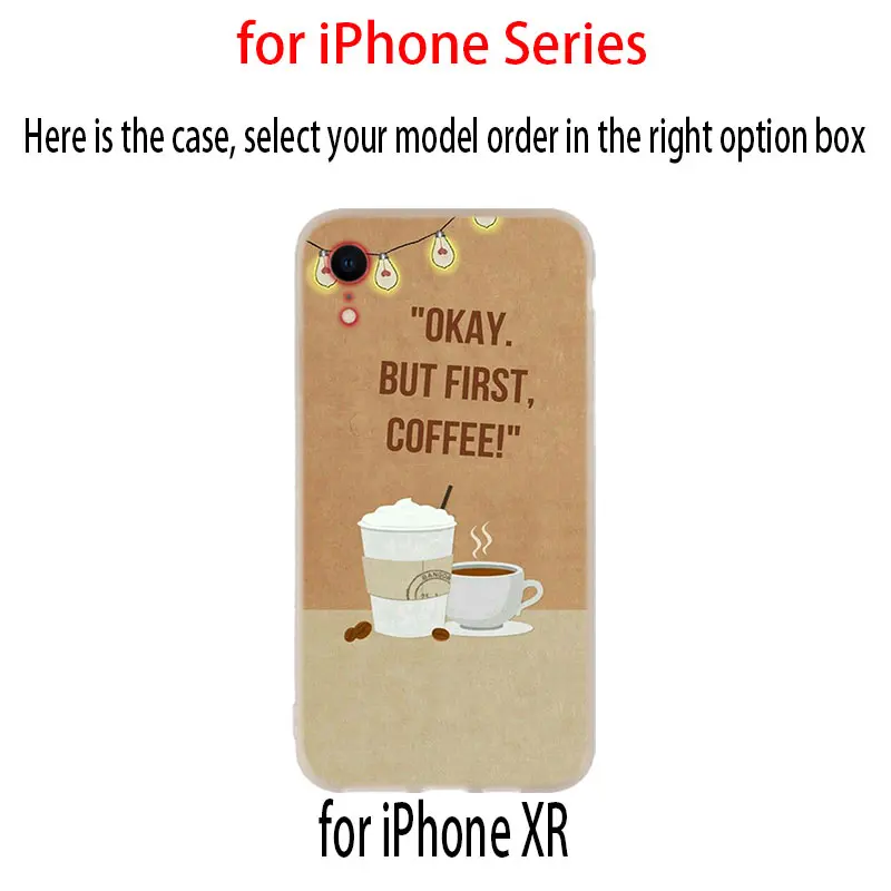 Силиконовый мягкий чехол для iPhone 11 12 Pro X XS Max XR iphone 8 7 6 Plus 5 5s SE Coffee Funny 2020|Бамперы| |