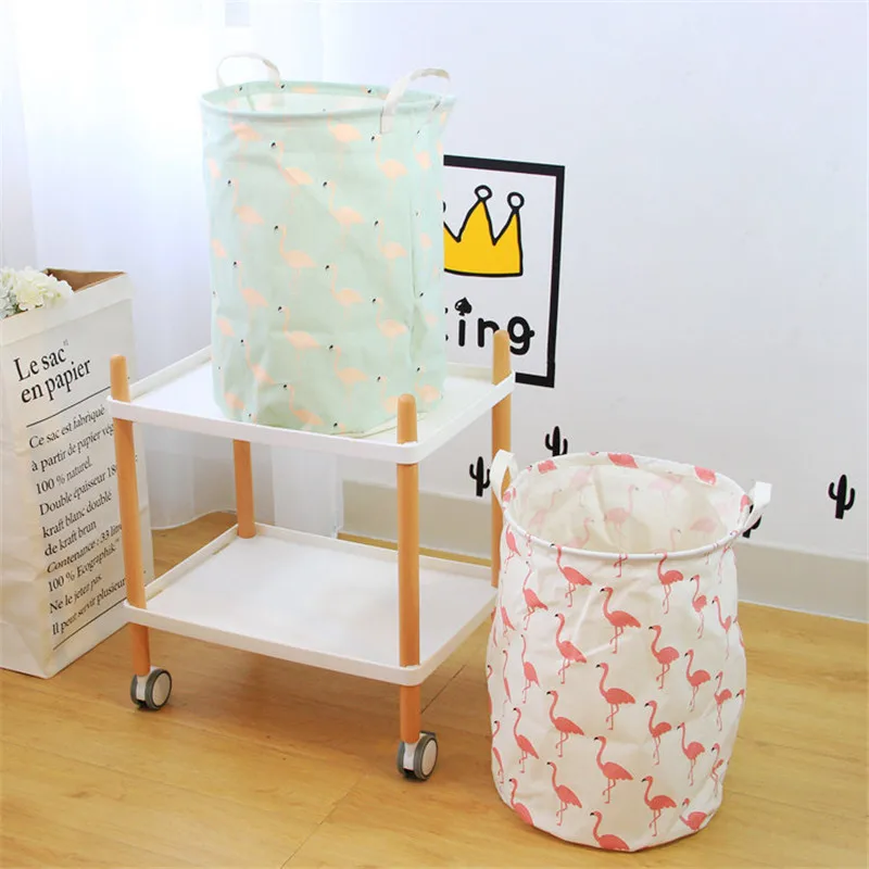 40x50 см супер большая сумка для стирки Фламинго корзина белья хранения грязной