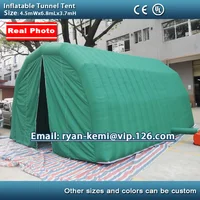 Free shipping 6.8m Inflatable tunnel tent with door inflatable car garage tent outdoor inflatable party tent with CE blower