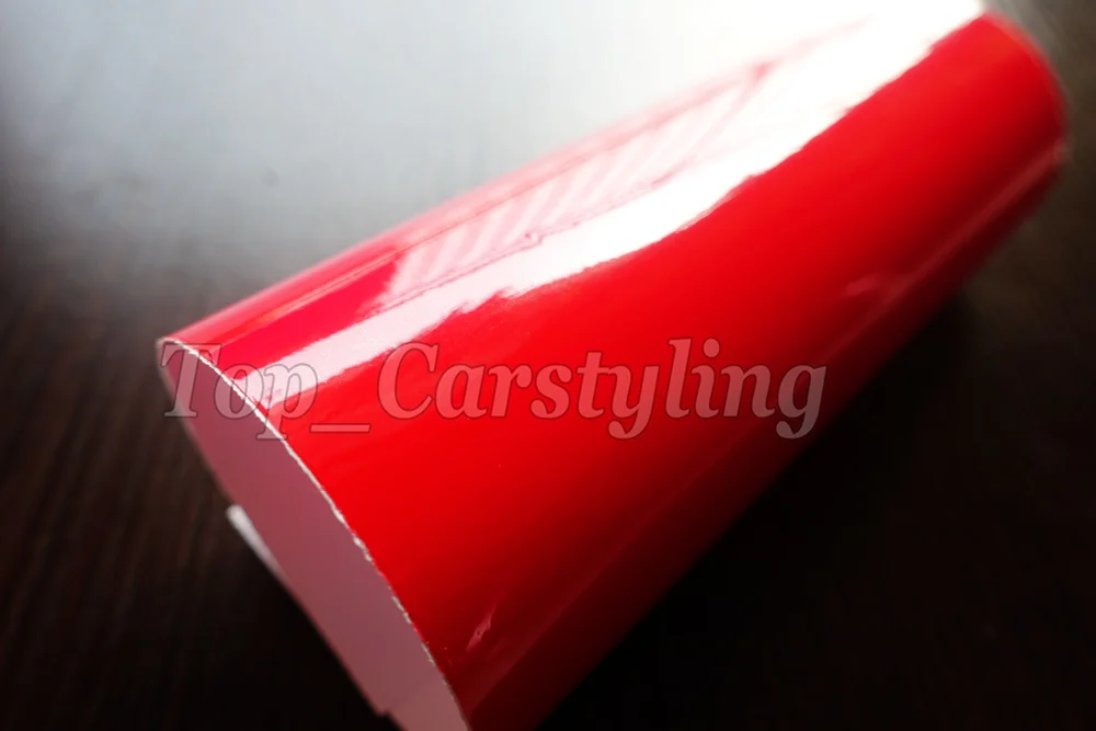 Блестящая красная Автомобильная наклейка с 3-слойной пленкой для обмотки кузова