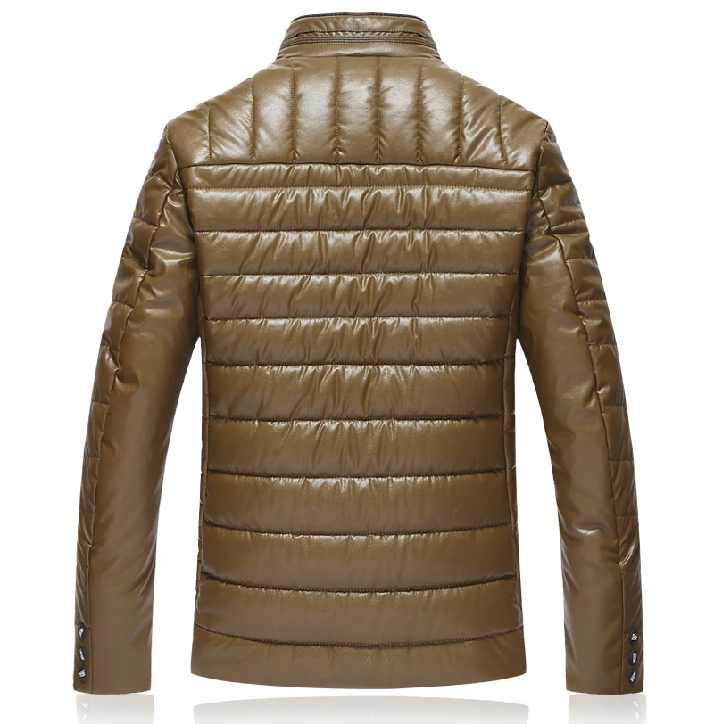 Batmo новинка 2017 зимняя высококачественная Мужская парка из искусственной кожи