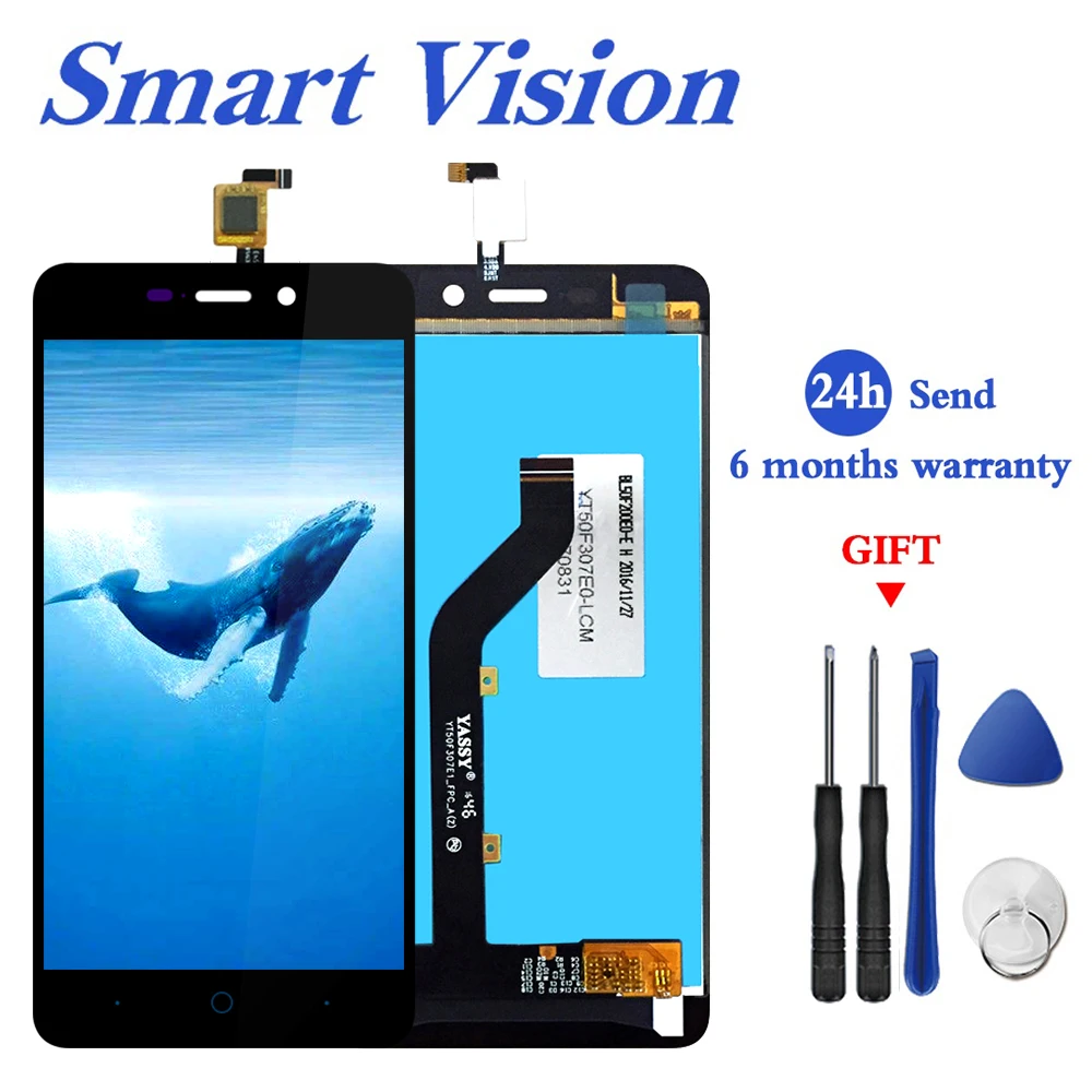 Для 1280*720 zte Blade X3 D2 T620 A452 ЖК-дисплей с сенсорным экраном дигитайзер сборка+ Бесплатные инструменты