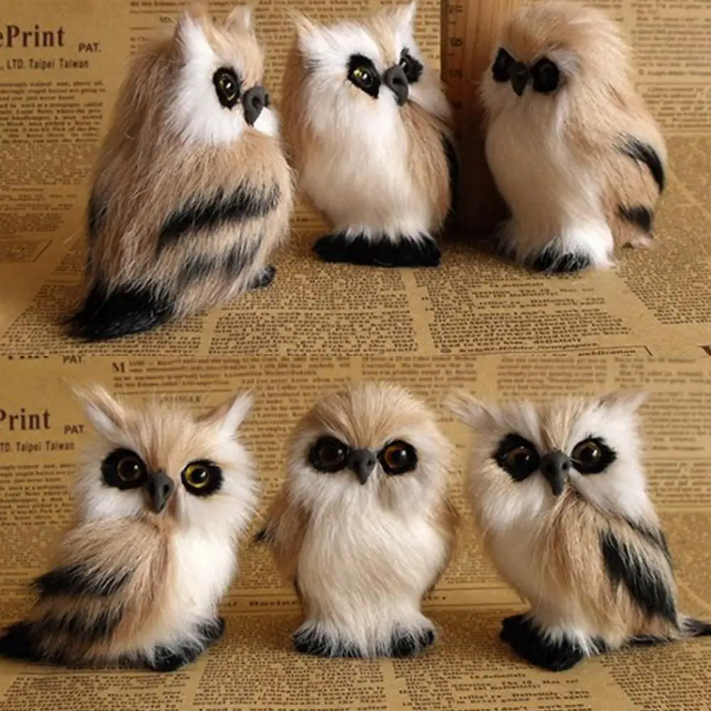 3 шт. коричневая сова животное Декор Милая имитация сова ручной работы ремесло Модель сад DIY Декор украшения