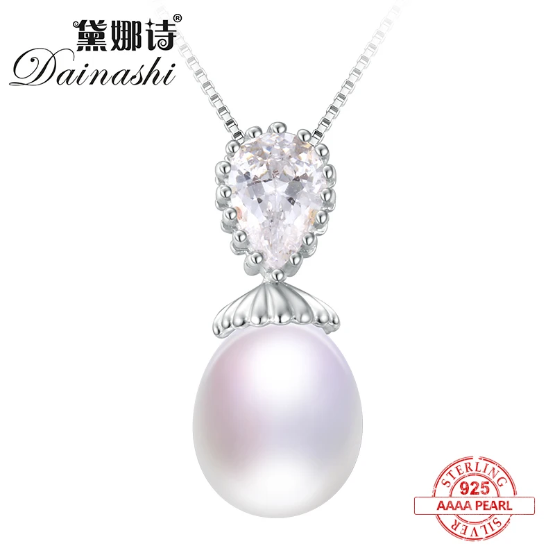 Dainashi 925 чистого серебра слайд жемчужное Подвески ослепительно и классический