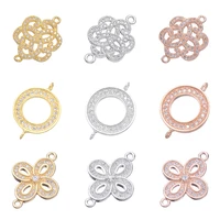 juya diy fashion jewelry making findings 2 loops creative round rose flower connectors accessories for bracelet earring handmade