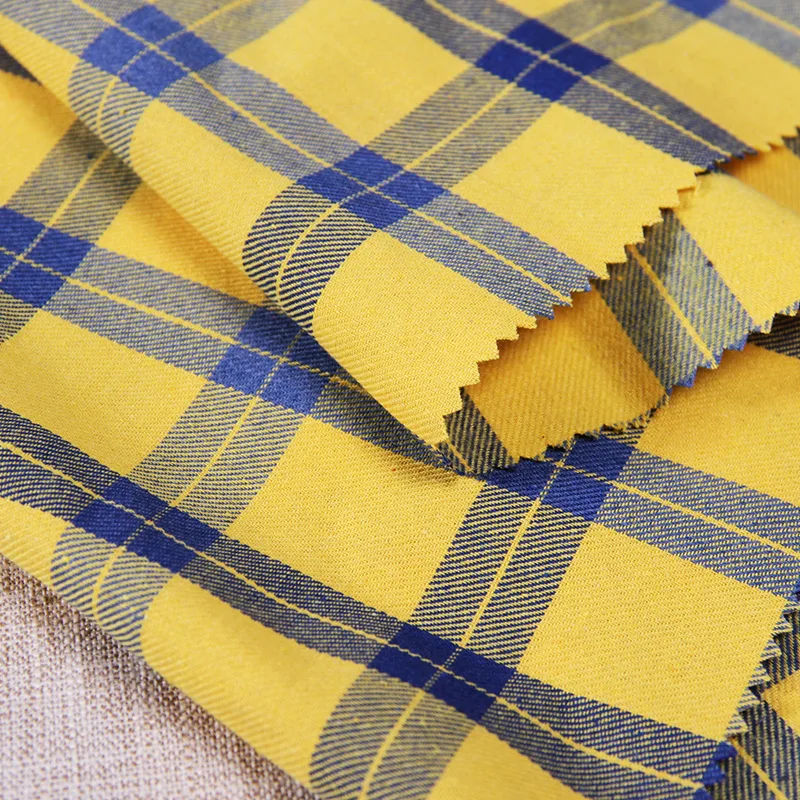 Хлопковая клетчатая рубашка в клетку с красителем Мужская тканевая Telas Tissue Patchwork