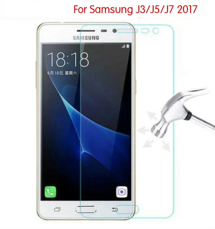 Для Samsung Galaxy J3 J5 J7 2017 года защита из закаленного стекла для экрана пленка