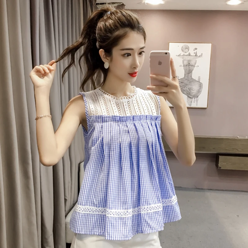 Кружева рукавов летние топы с круглым вырезом свободные рубашки 2018 модные