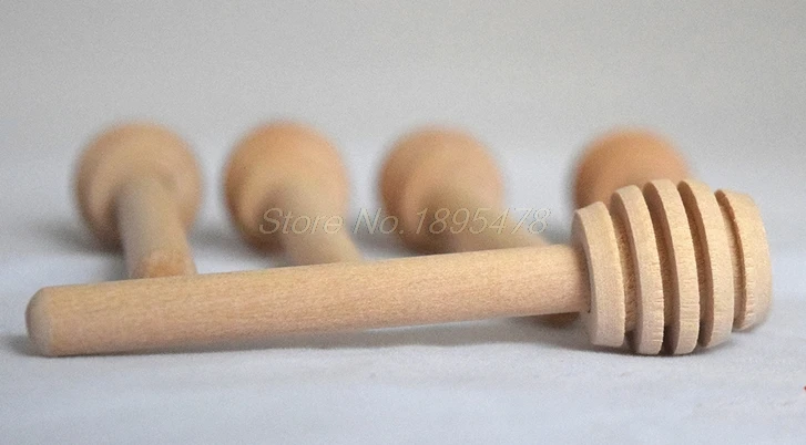 

1000PCS 8cm long Mini Wooden Honey Stick Honey Dippers Party Supply Wood Honey Spoon Stick for Honey Jar Stick