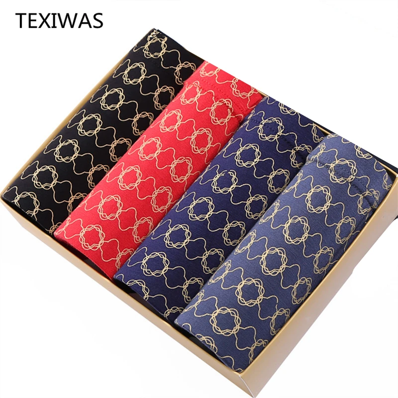 Мужские трусы брифы 4 шт./лот из модала мужские большого размера с выпуклым