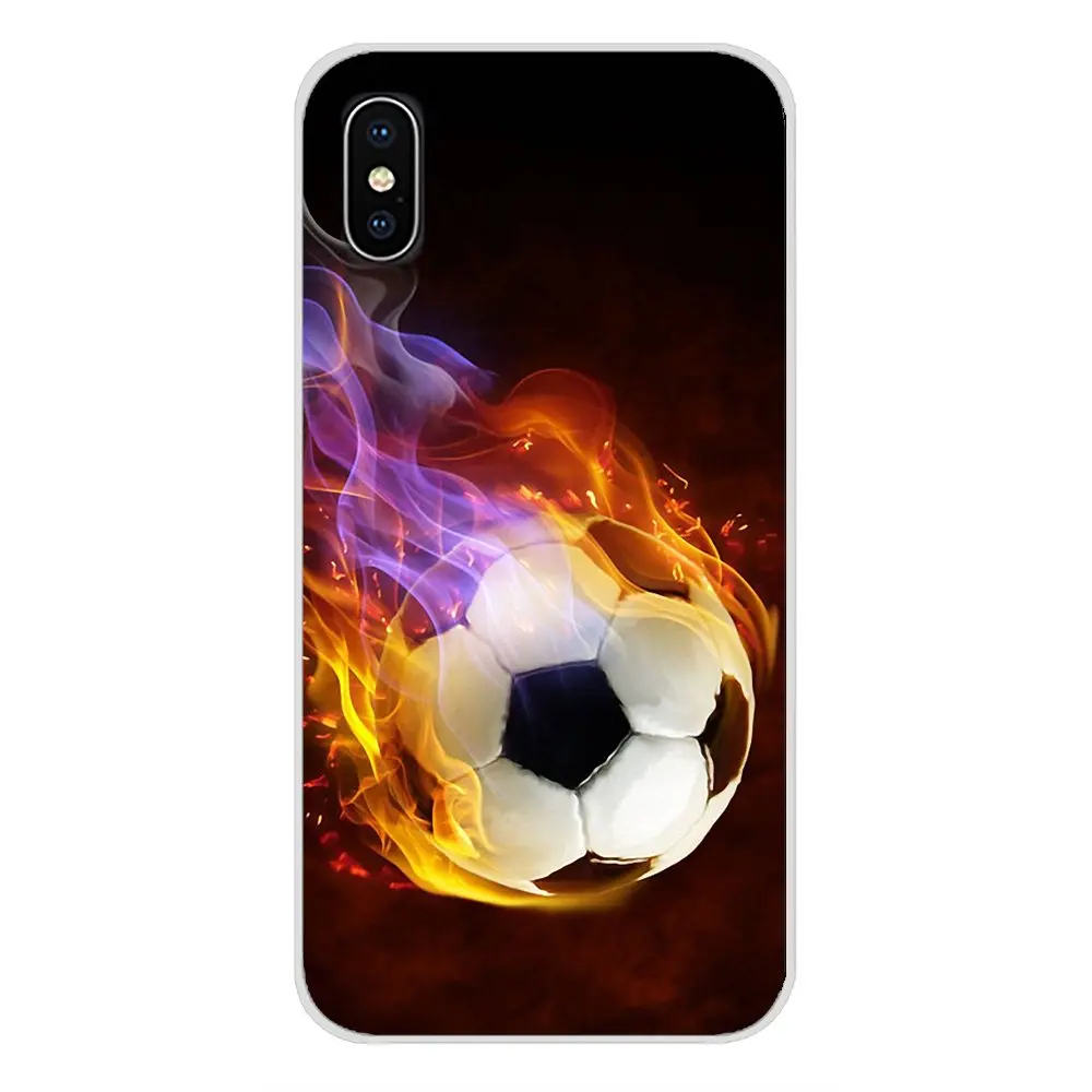Fire Football Soccer Ball Accessories Phone Cases Covers For Motorola Moto X4 E4 E5 G5 G5S G6 Z Z2 Z3 G G2 G3 C Play Plus | Мобильные