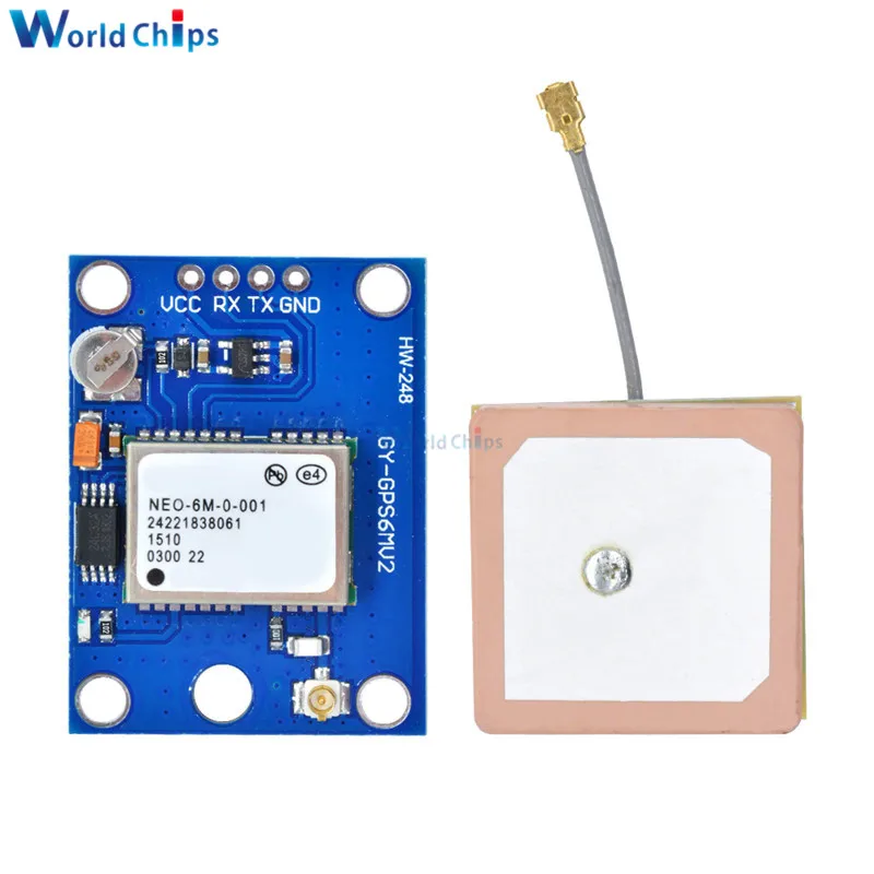 2 шт. 3В-5В NEO-6M GPS модуль GY-GPS6MV2 NEO6MV2 Buit-in EEPROM APM2.5 антенна RS232 TTL плата для управления