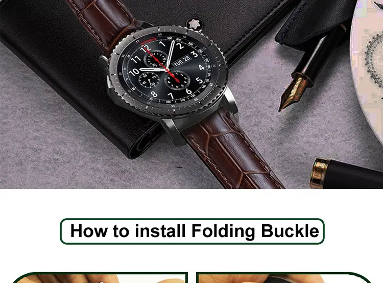 AKGLEADER 20-22 мм кожаный ремешок для samsung gear S3 Sport gear S2 ремешок из натуральной кожи для часов Huami Amazfit для huawei Watch