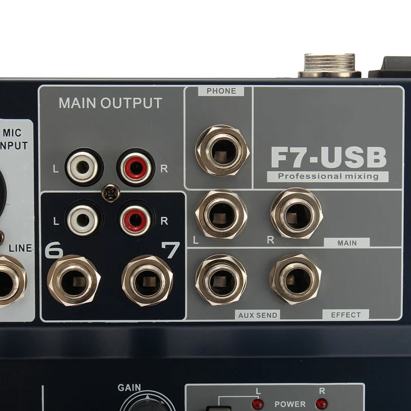 LEORY профессиональный караоке аудио микшер 7 канальный микрофон консоль усилителя