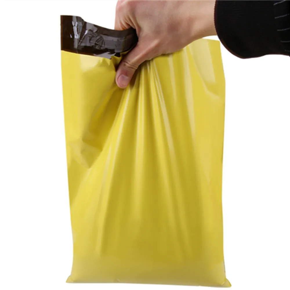 Envelope Packing Bag Self-Adhesive Plastic Poly Mailer 50Pcs/Lot Yellow Mailing Courier Express Packaging Bags Post | Дом и сад