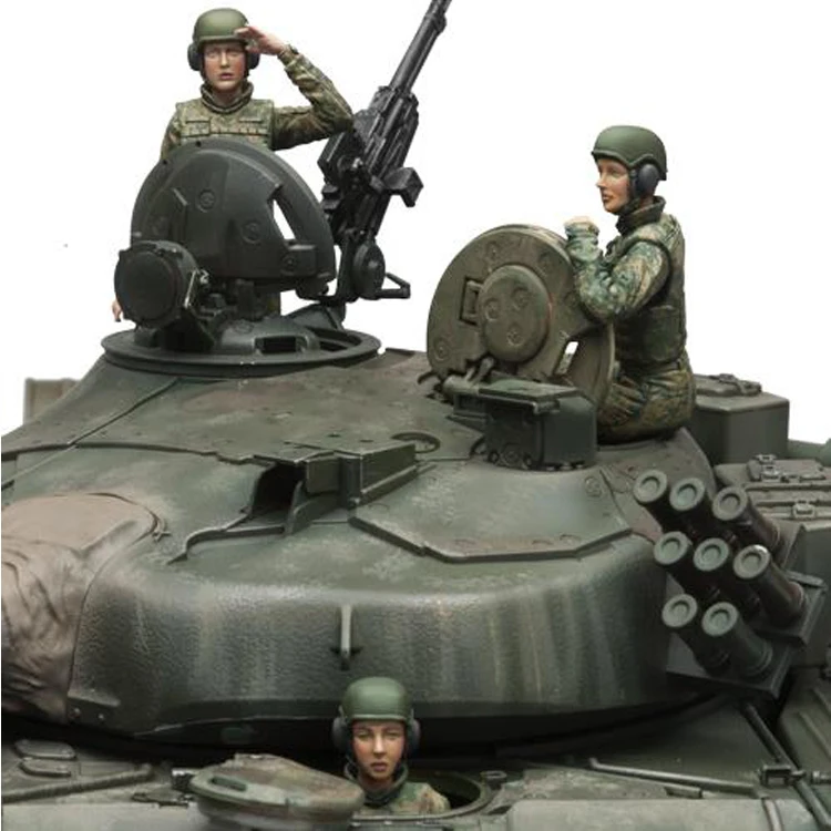 1/16 российский Женский Танк 3 человека без бака полимерная модель солдата GK
