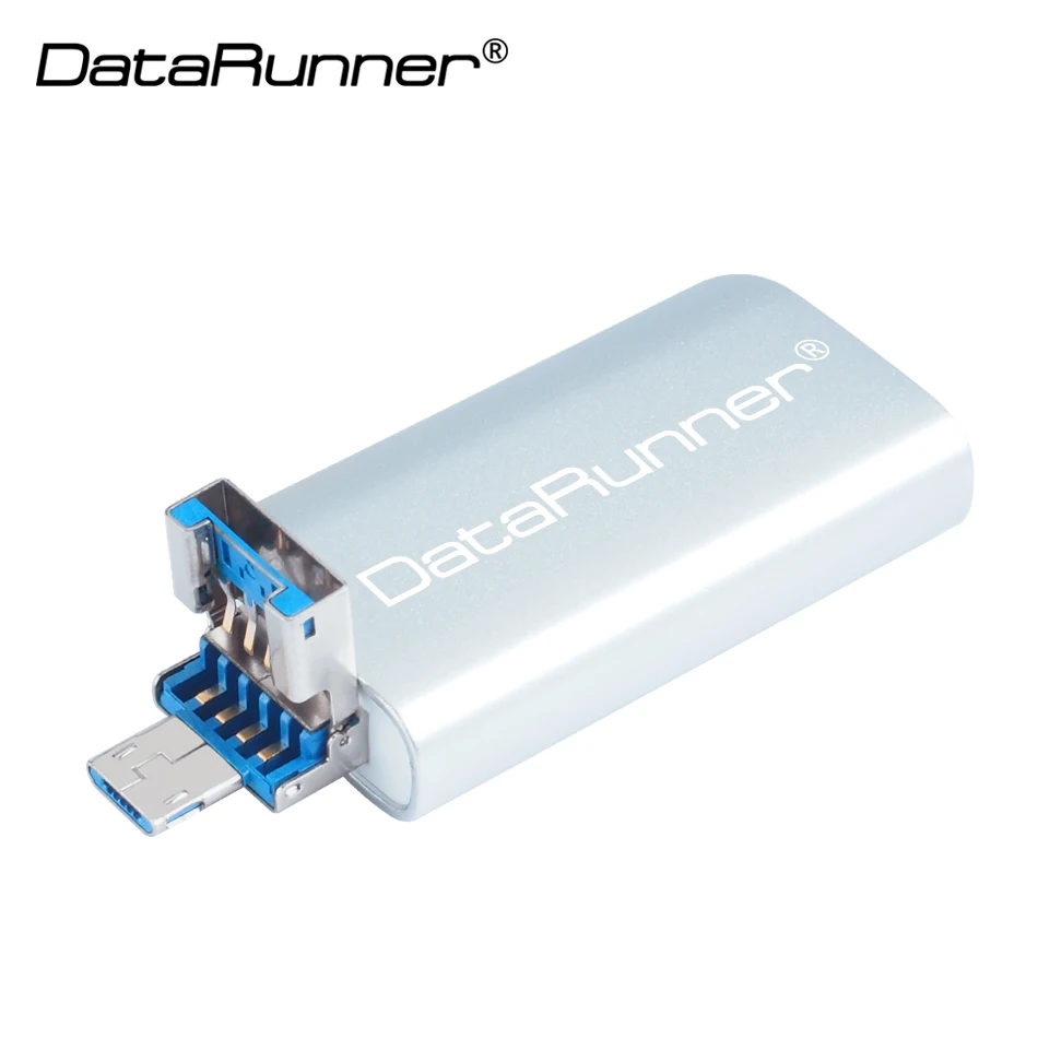 DataRunner 3 in 1 USB Flash Drive 128gb Pen For iPhone/Android Device Micro Usb Stick 16gb 32gb 64gb Pendrive | Компьютеры и офис