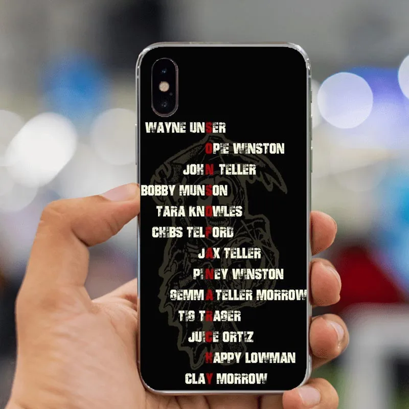TPU Мягкий ТПУ чехол для телефона с американским ТВ сынами анарчи для iPhone 45 SE 6 Plus 7 7plus 8 Plus X XS XSMAX XR fundas coque capa - Цвет: TPU