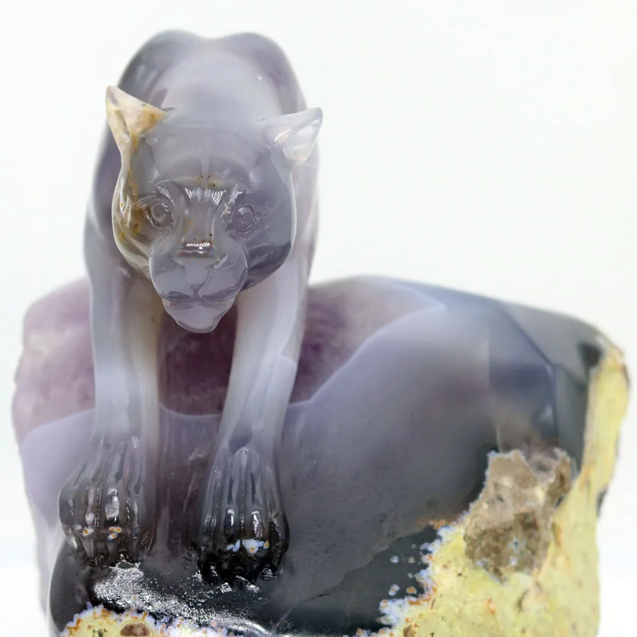 Статуэтка из искусственного агата с резным кристаллом 7 2 дюйма TA69|figurine|figurine crystal |