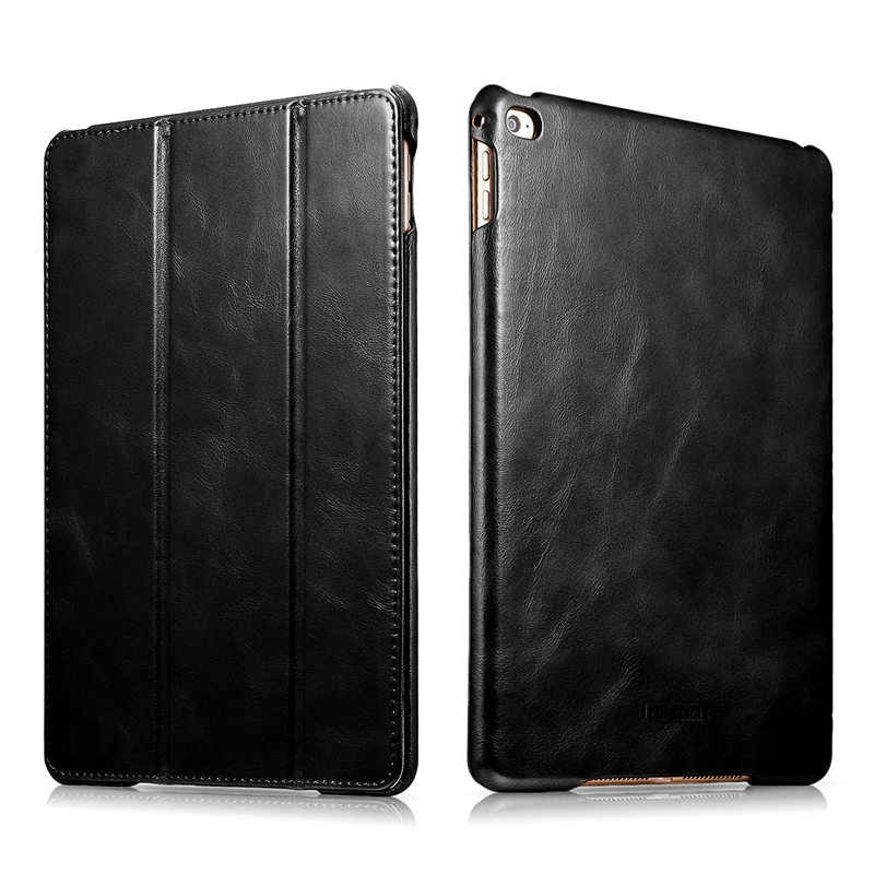 Чехол ICARER для iPad Air 2, винтажный Чехол-книжка из натуральной кожи, умный чехол-книжка для iPad Air 2, чехол с подставкой, авто пробуждение, сумка для сна
