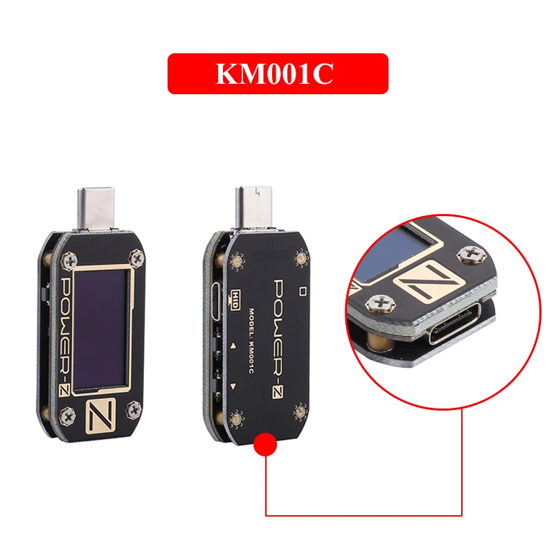 Мощность-Z USB PD тестер быстрого Зарядное устройство Напряжение ток пульсации двойной Тип-C QC2.0/3,0 KM001 KM001C метр Индикатор портативного зарядного устройства