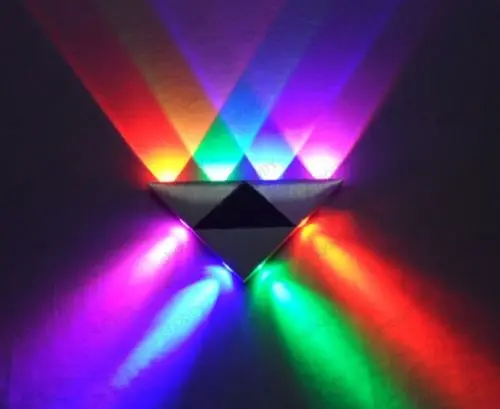 Dimmable/Not Up/Down 8W LED настенное бра светильник треугольная лампа диско холл ресторана