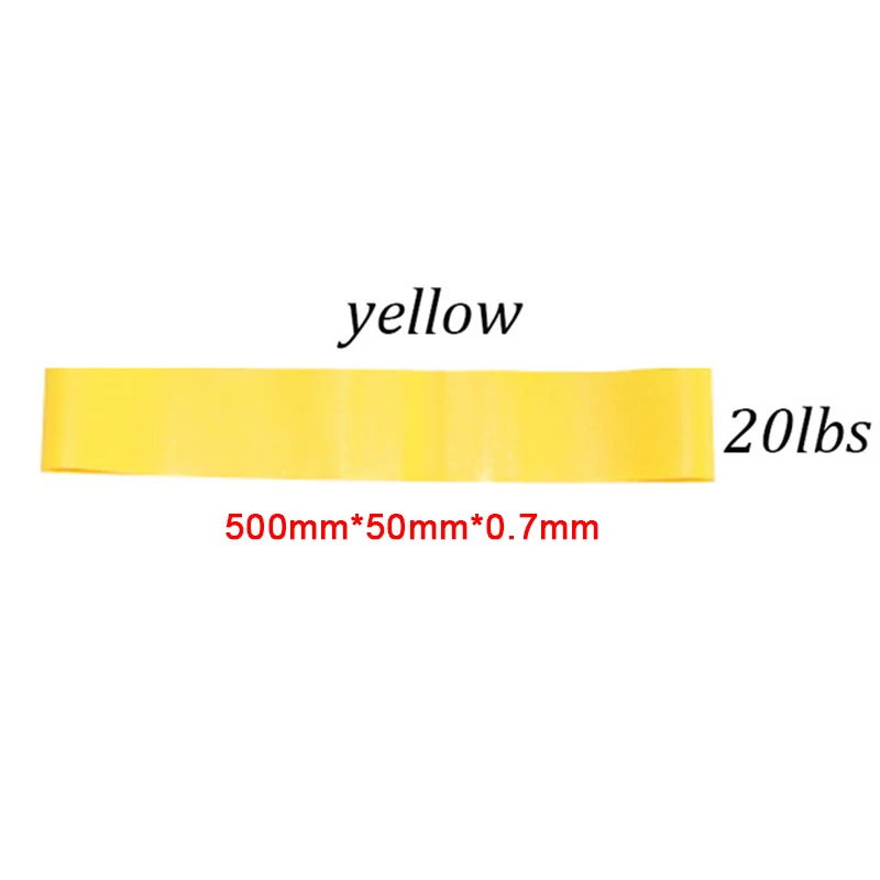 Yellow 500mm L 5 уровней резистивная лента петли сильный латексный тренажерный зал фитнес сила Йога Тренировка резиновая веревка Кроссфит оборудование Йога резинки - Цвет: Yellow 500mm L