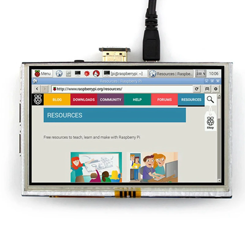 5 дюймов 800x480 Сенсорный ЖК-экран " дисплей для Banana Pi Raspberry Pi 2 Raspberry Pi 3 Model B/B