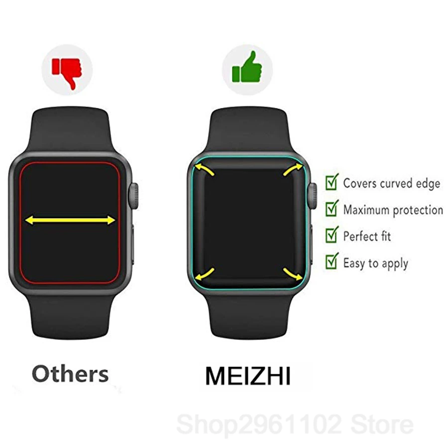 3D полное покрытие закаленное Стекло для наручных часов iwatch, ремешок для наручных часов серии 1/2/3/4 38, 42, 40, 44 мм защитная пленка Экран протектор на я смотрю