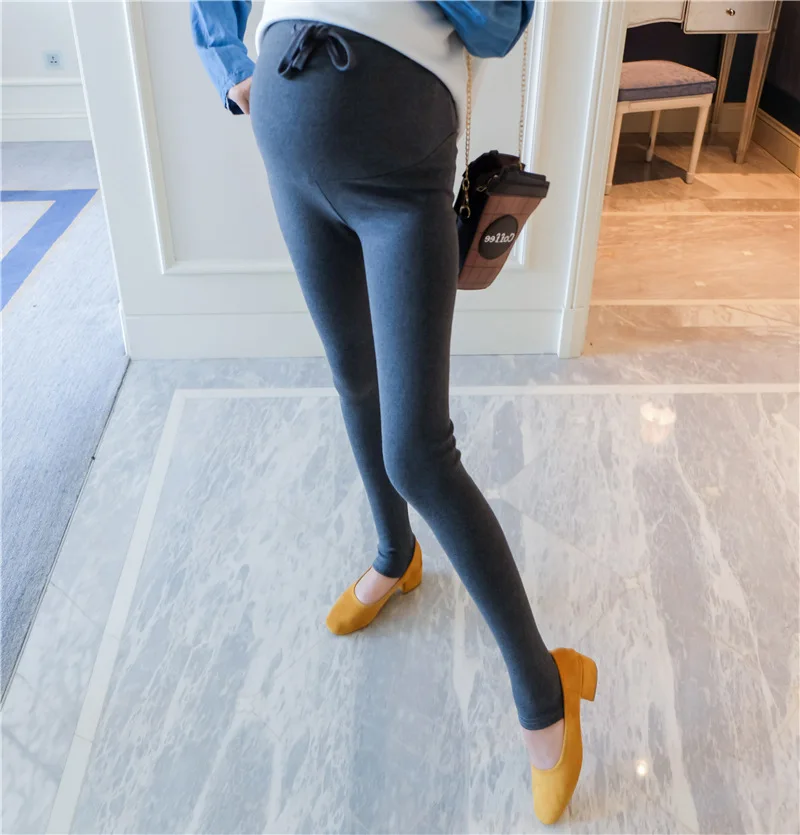 

Maternity Women Pant Spring Autumn Full Length High Elastic Waist Cotton Pant Pregnant Belly Care Slim Leg Underwear Trousers