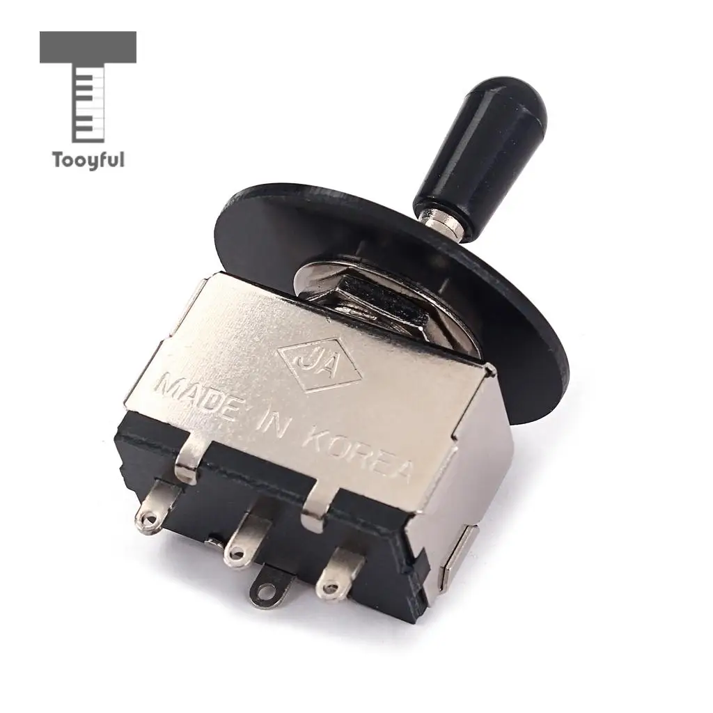 Tooyful Black 3 Way Toggle Switch Pickup Selector with Rhythm Treble Washer Ring for LP Electric Guitar | Спорт и развлечения