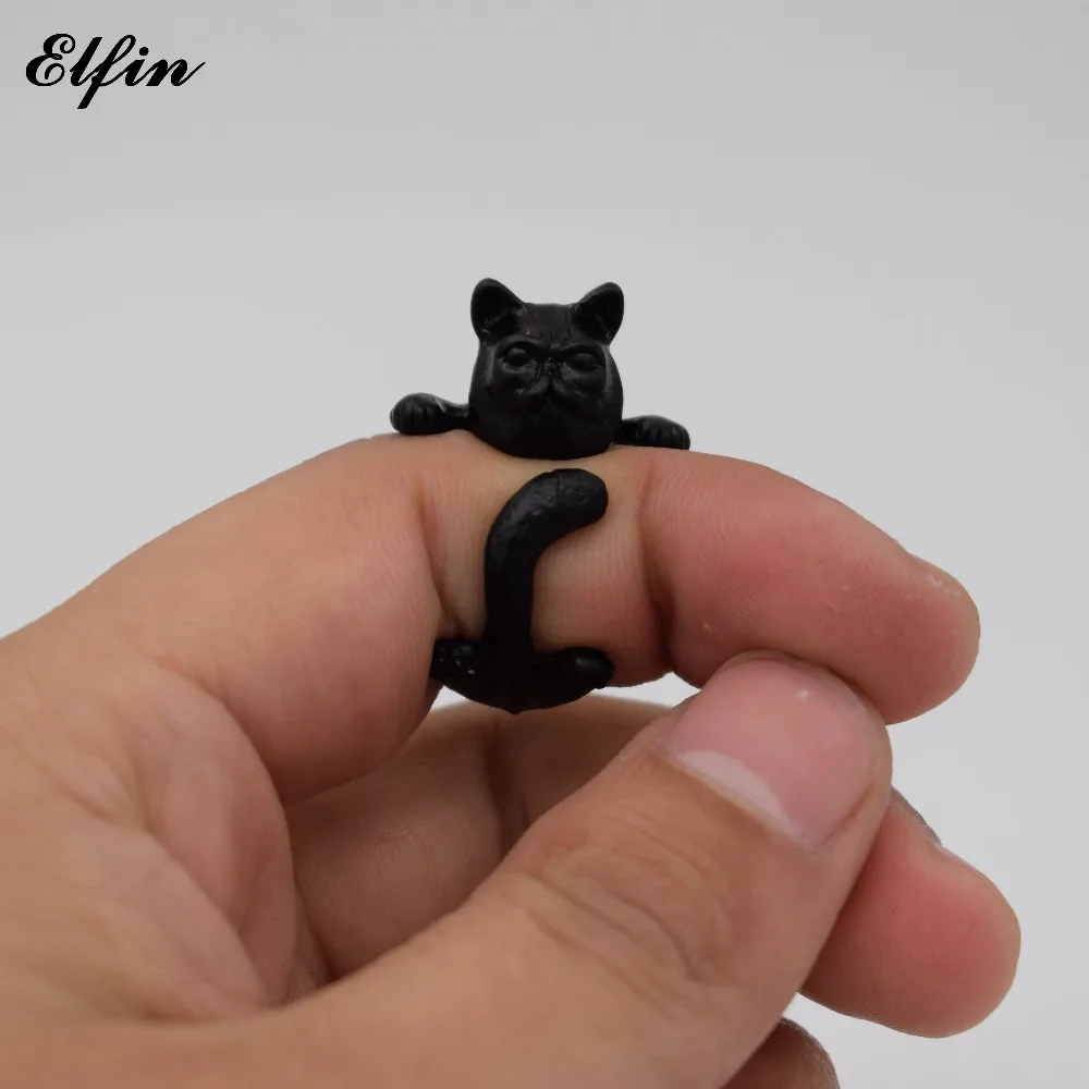 Elfin винтажное регулируемое кольцо с котом гарфилдом мужские модные милые