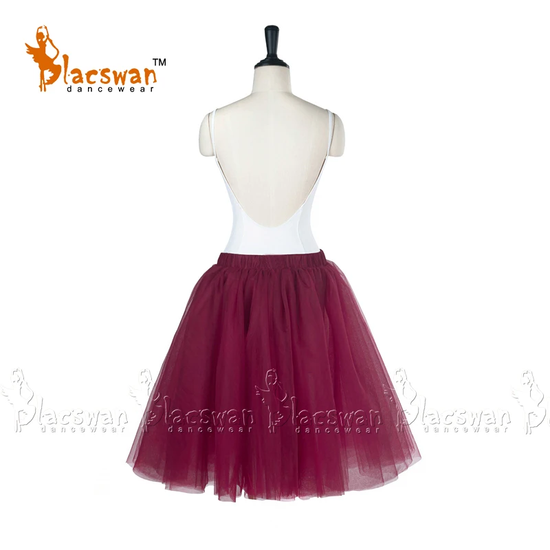 Quality 4 layer soft tulle below knee length ballet tutu skirt practicing tutu skirts White Romantic Half Tutu Black BT607