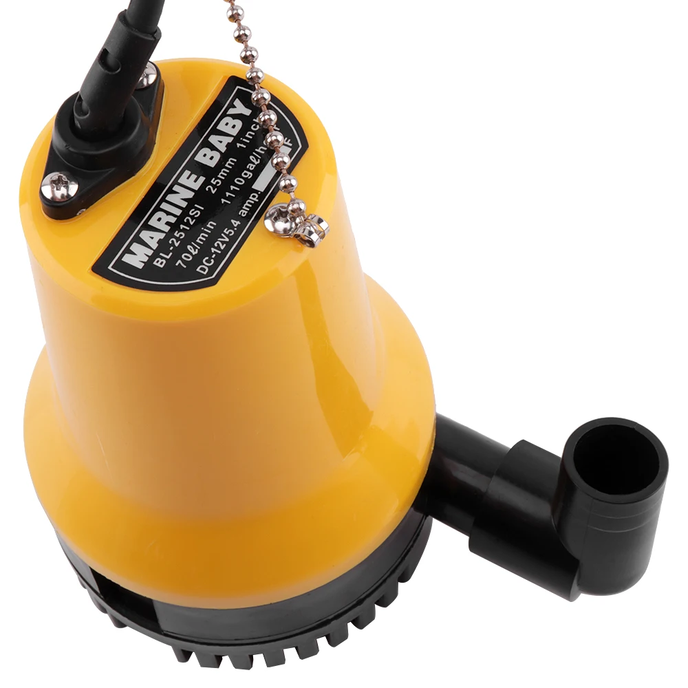BORUiT DC 12V 50W 4600rmp 6000L/H Portable Mini Submersible Water Pump Car Washing Pond Pool Eletric Pump for Aquarium Fish Tank