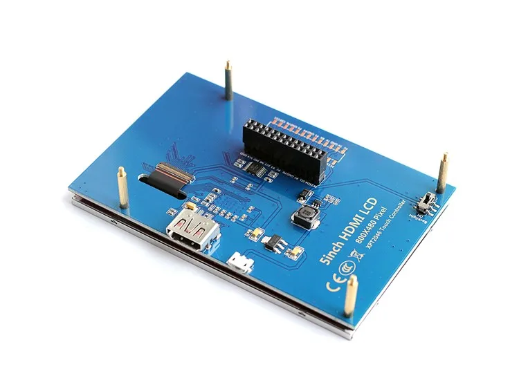 Бесплатная доставка 1 шт./лот 5 дюймов raspberry pi 2 ЖК-экран 800x480 A +/B +/2B Raspberry pi2 HDMI Модули