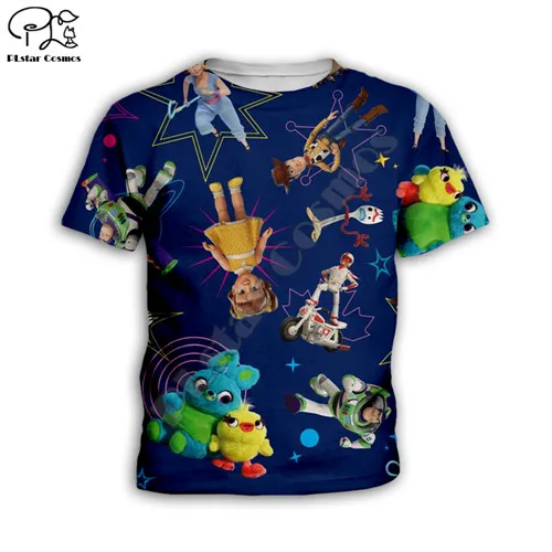 Kids t shirts Детский комплект с 3d толстовкой с капюшоном Forky Ducky игрушка-кролик 4 collage pinrt, футболка, свитер для мальчиков, штаны с рисунком из мультфильма «Шериф Вуди», «Базз Лайтер» - Цвет: Kids t shirts