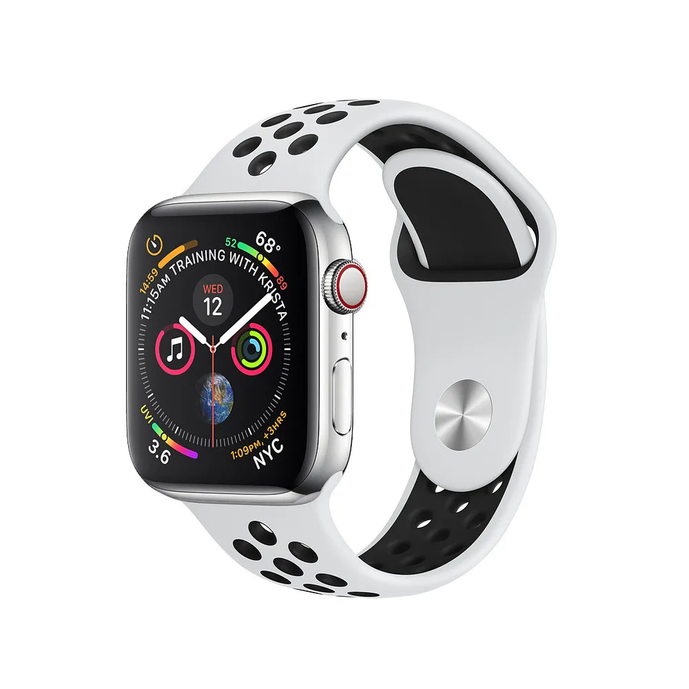 Ремешок для Apple Watch band 4 3 iwatch Группа 42 мм/38 мм 44 мм/40 correa pulseira спортивный силиконовый