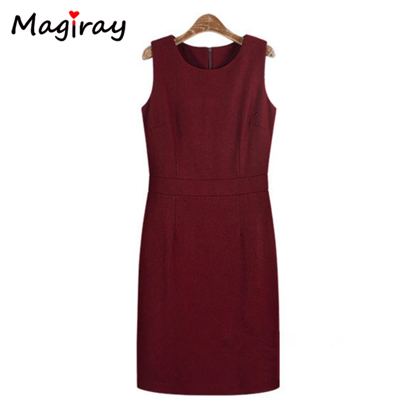 

New European Style wool vestidos inverno 2021 plus size sleeveless casual robe femme women midi autumn winter dress C241