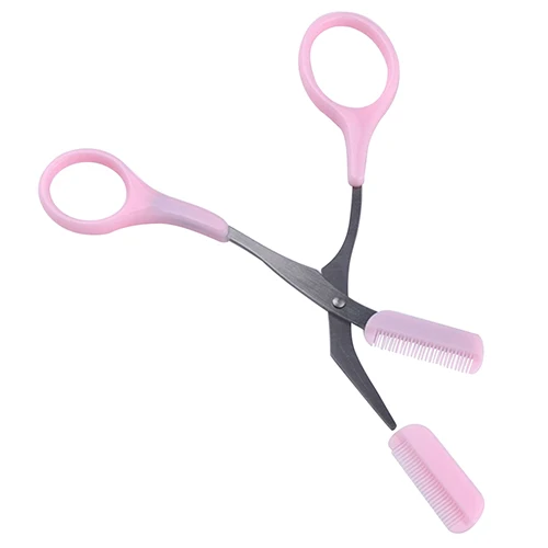 Women's Eyebrow Trimmer Comb Eyelash Hair Scissors Cutter Remover Makeup Tool BGY3 | Красота и здоровье