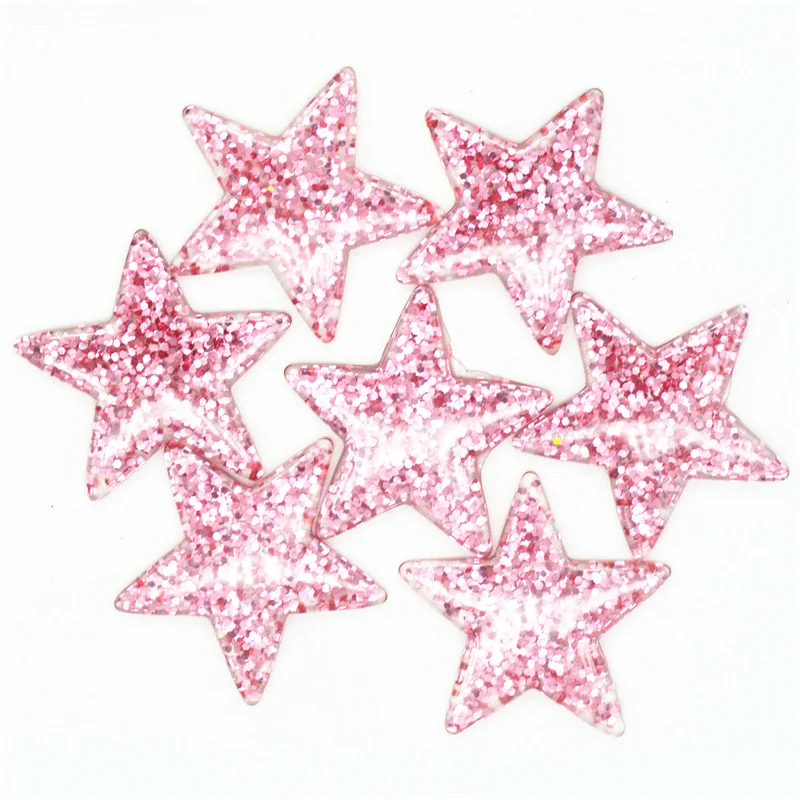 

10 шт. 36 мм Сияющие Звезды кабошоны из смолы фиолетового цвета | Смола звезда фотосессия | Аксессуары для центра банта для волос