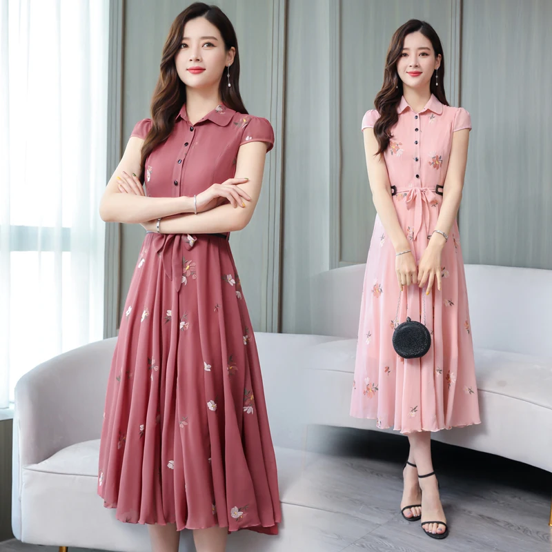 Женское дизайнерское летнее милое платье средней длины с вышитым цветочным