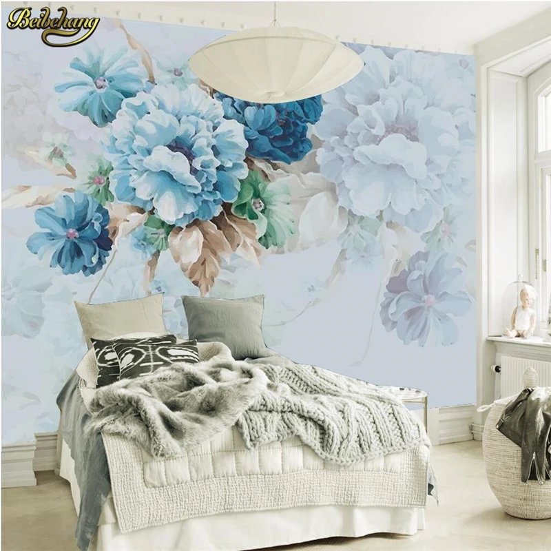 Фотообои beibehang на заказ с цветами пасторальная фотобумага 3d обои для пола